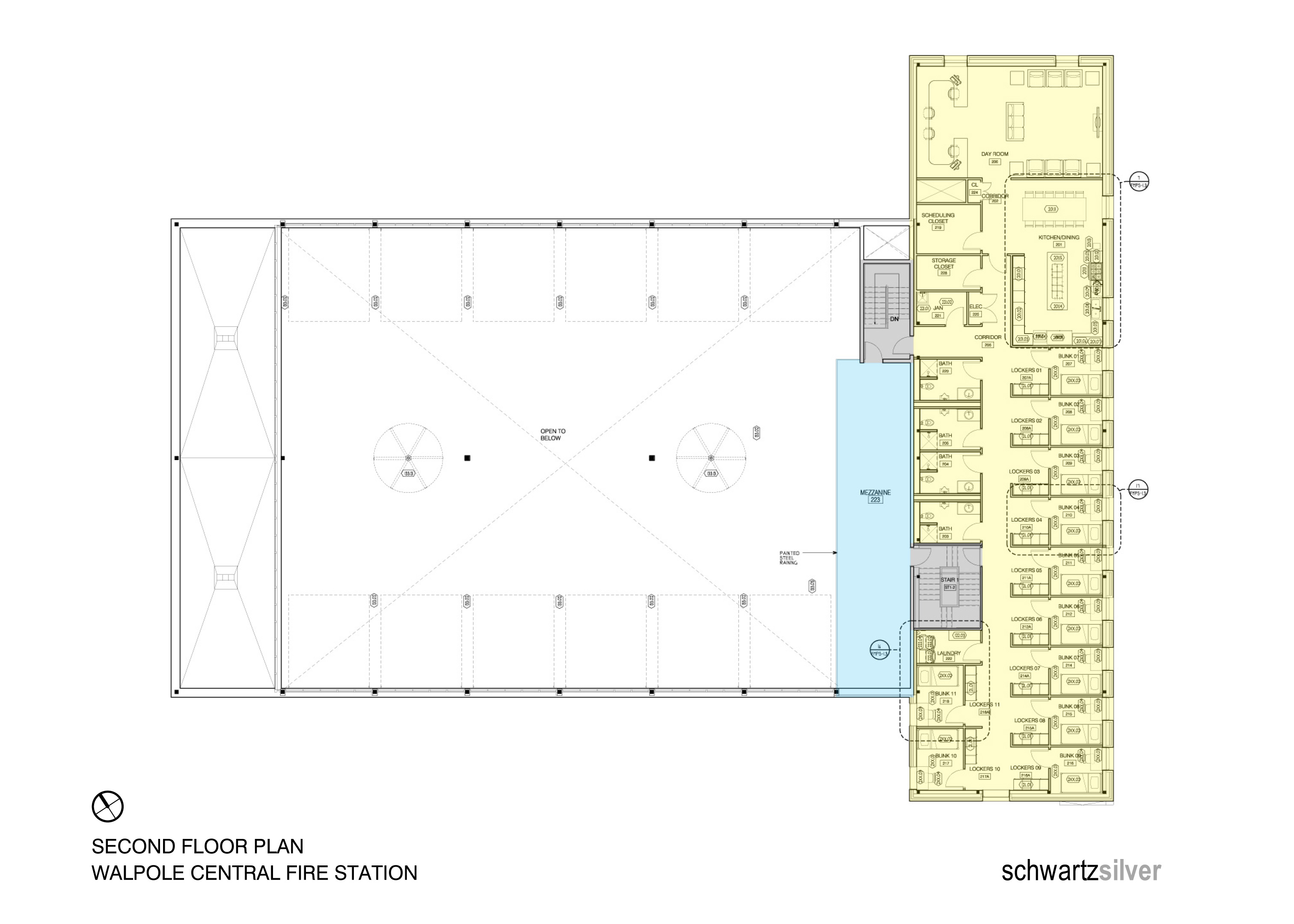 What are some common fire station floor plans?