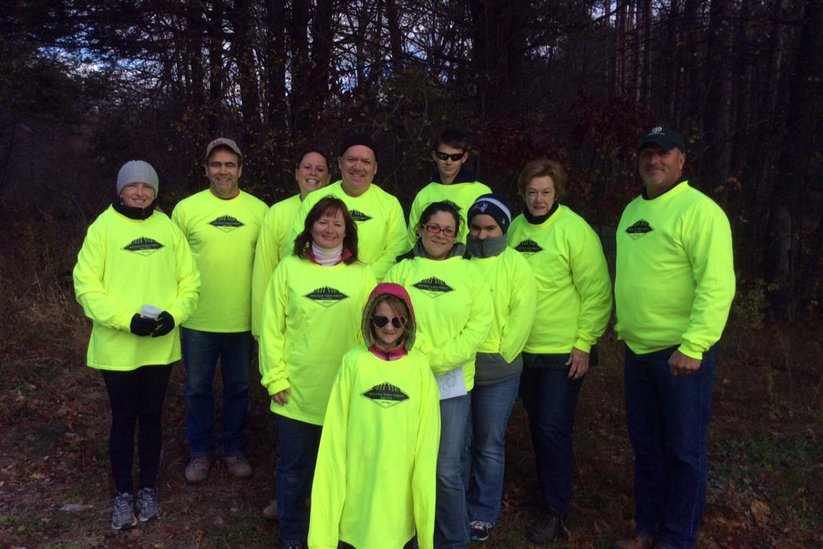 Some of the Volunteers who came for the Town Forest Cleanup, Nov 14, 2015