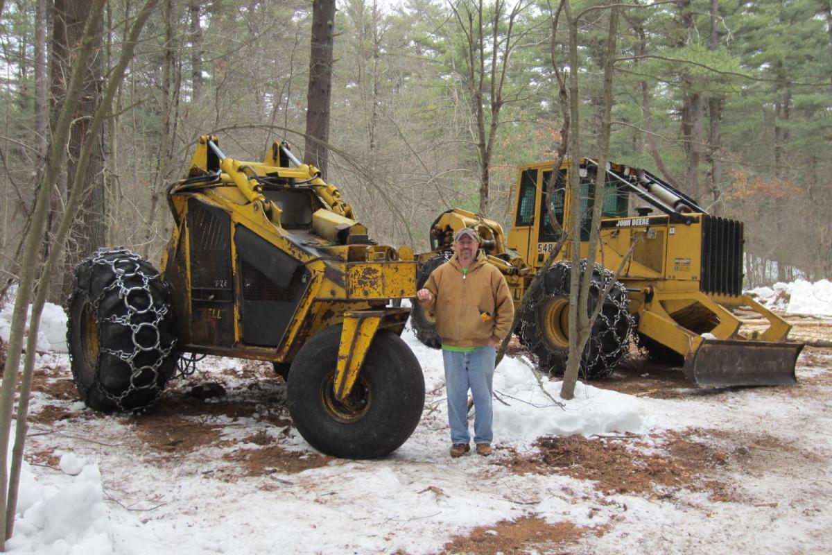 Dick Adams, Former Town Forest Chair, really wants to drive these machines! 
