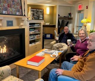 Cozy Fireplace Gatherings