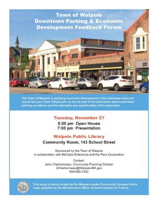 Downtown Parking and Economic Development Forum Notice