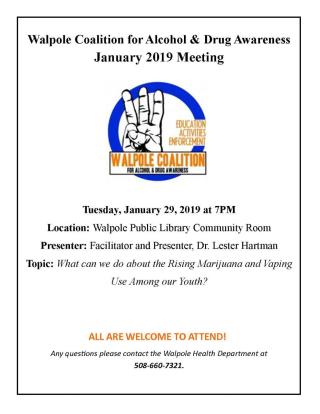 SAVE THE DATE-January 2019 Coalition Meeting