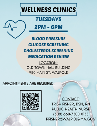 Tuesday Wellness Clinics with the Public Health Nurse at the Old Town Hall Building