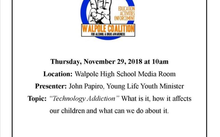Walpole Coalition for Alcohol & Drug Awareness November Meeting